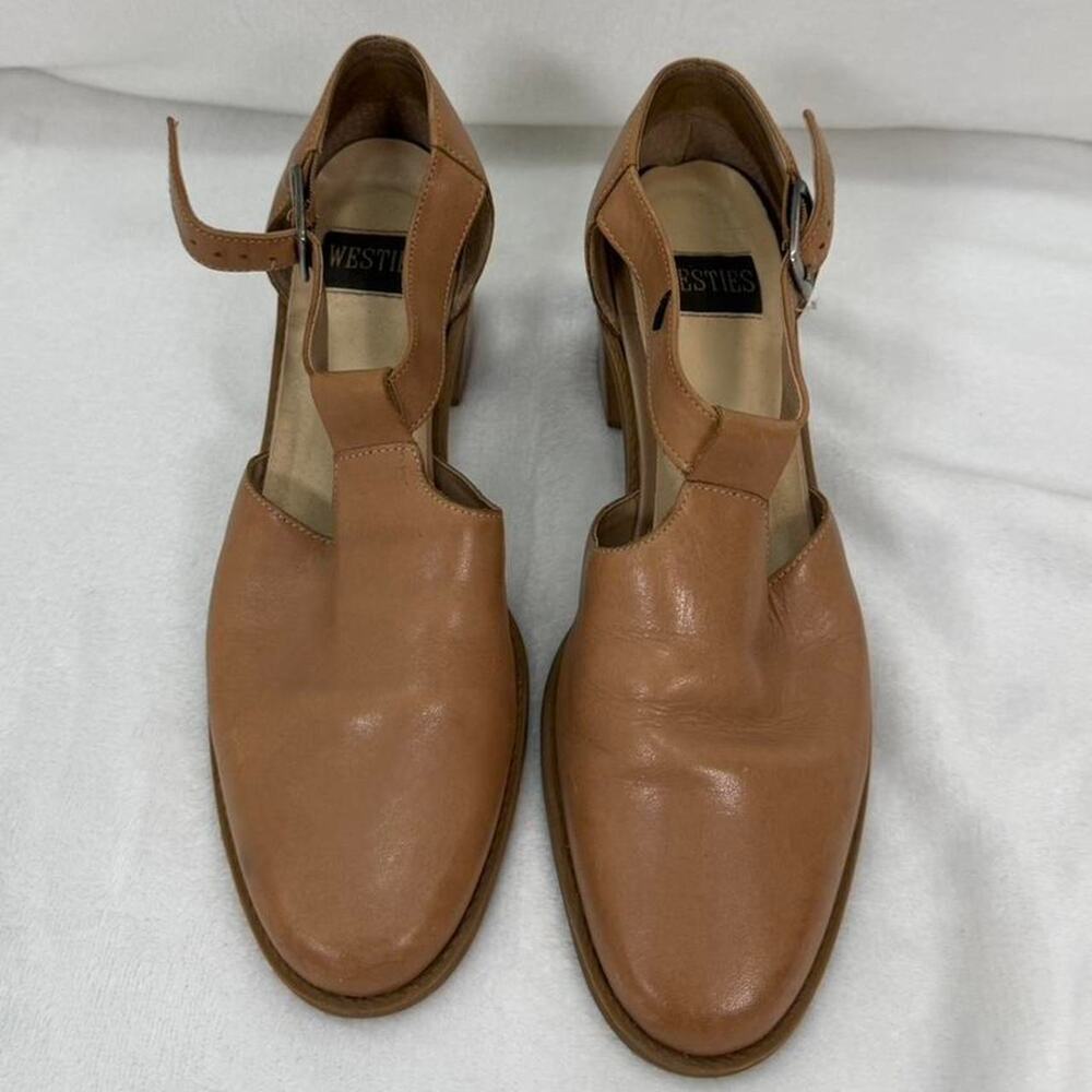 Vintage westies leather t strap heels